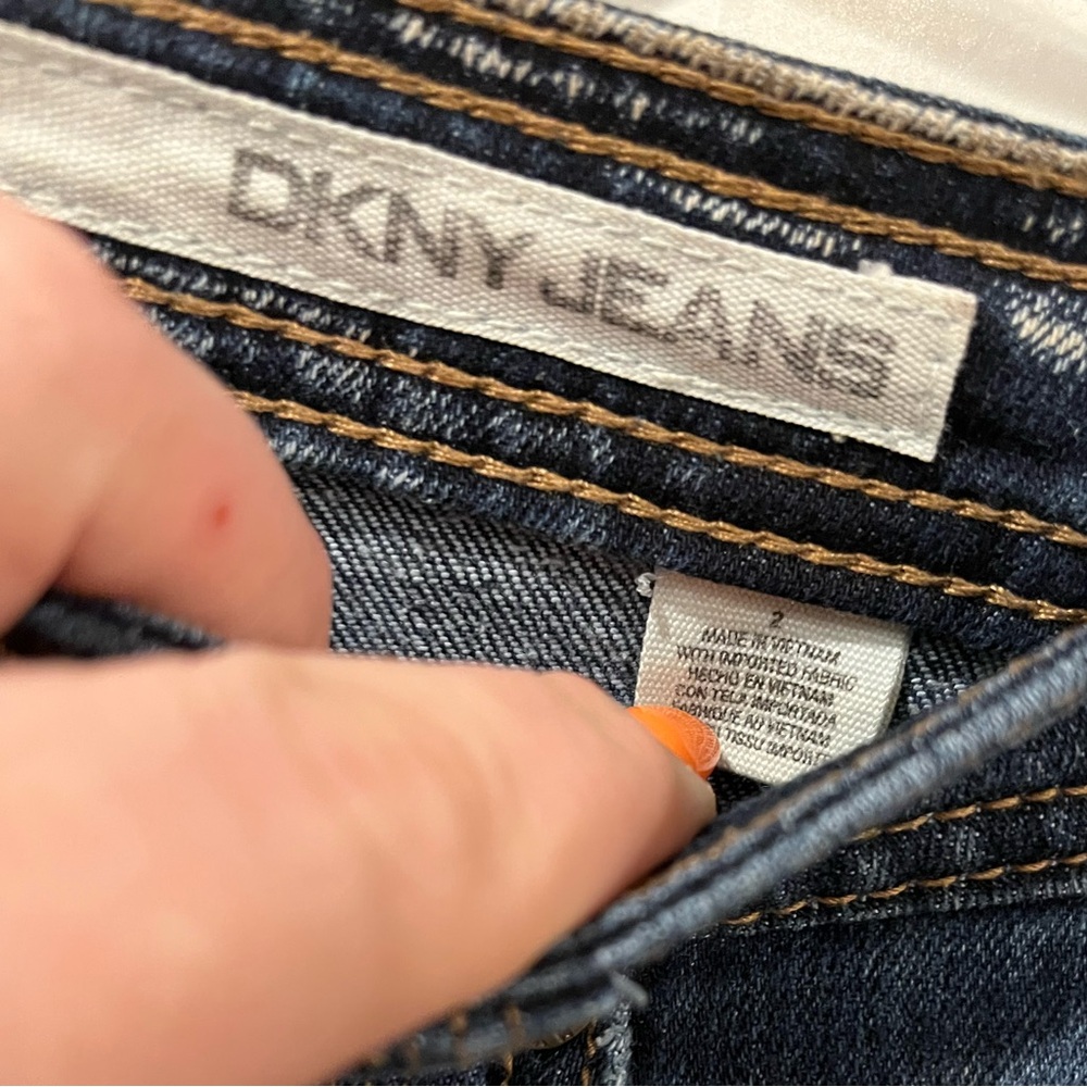 DKNY Jeans Blue Straight Leg Size 2 - Picture 3 of 6